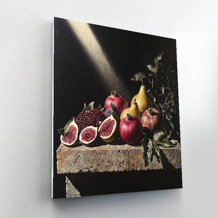 Caravaggio Inspired Tenebrist Orchard Eclipse paint by numbers