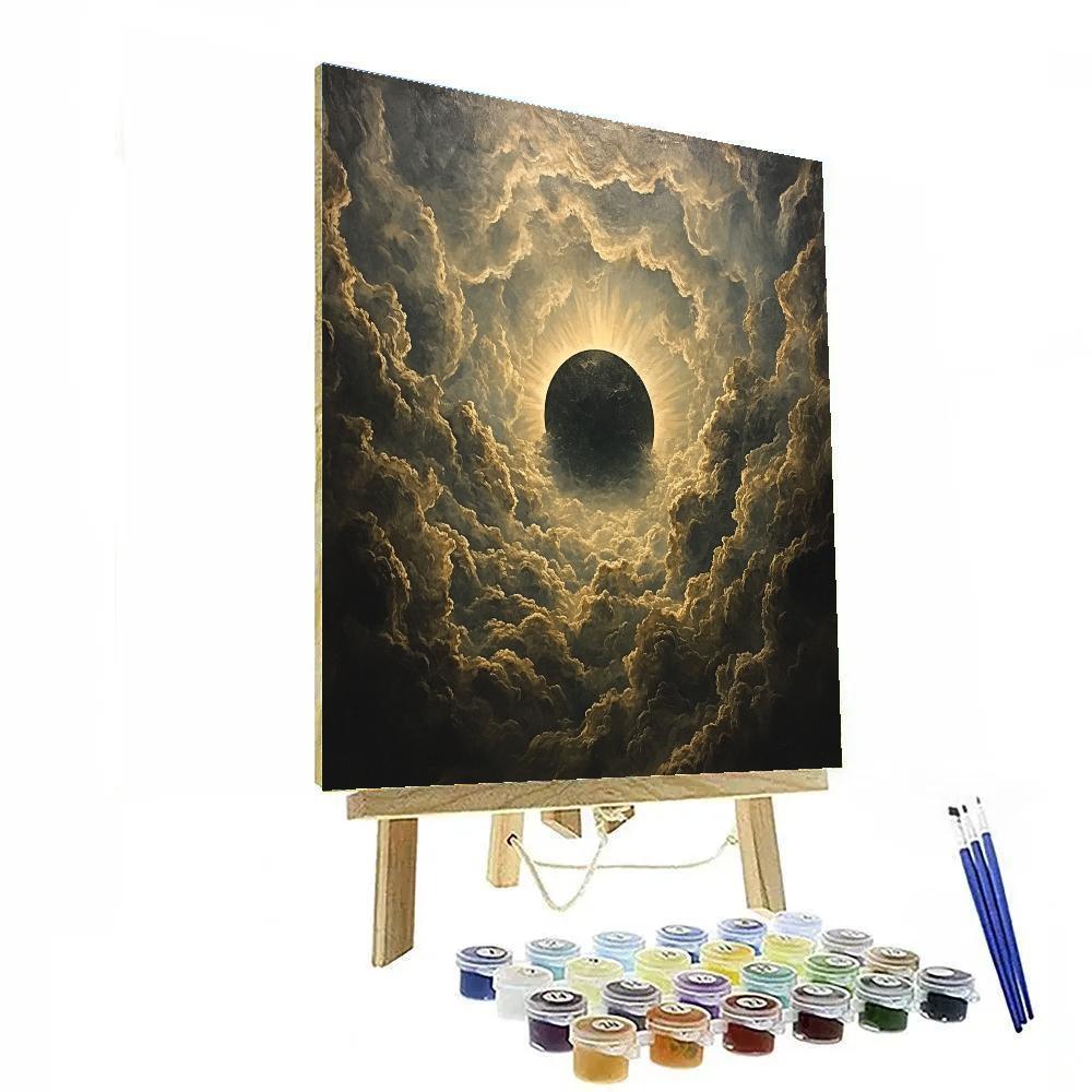 Michelangelo Inspired Eclipse Cloud Atlas paint by numbers