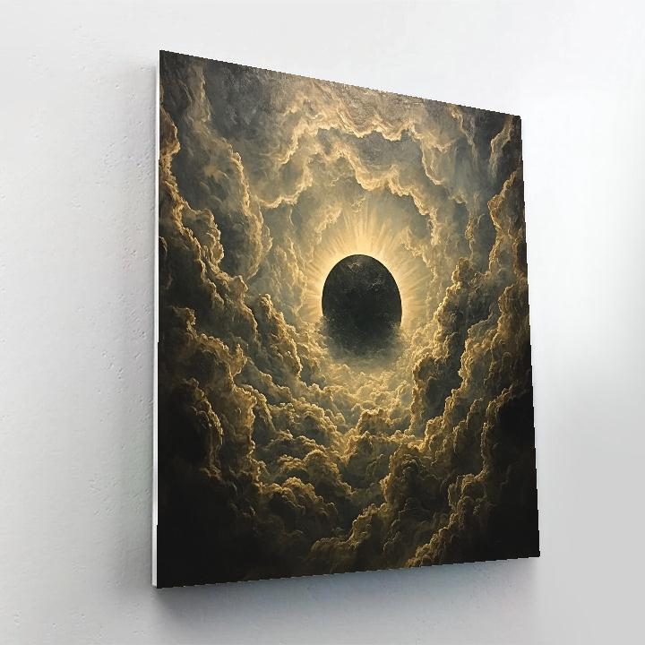 Michelangelo Inspired Eclipse Cloud Atlas paint by numbers