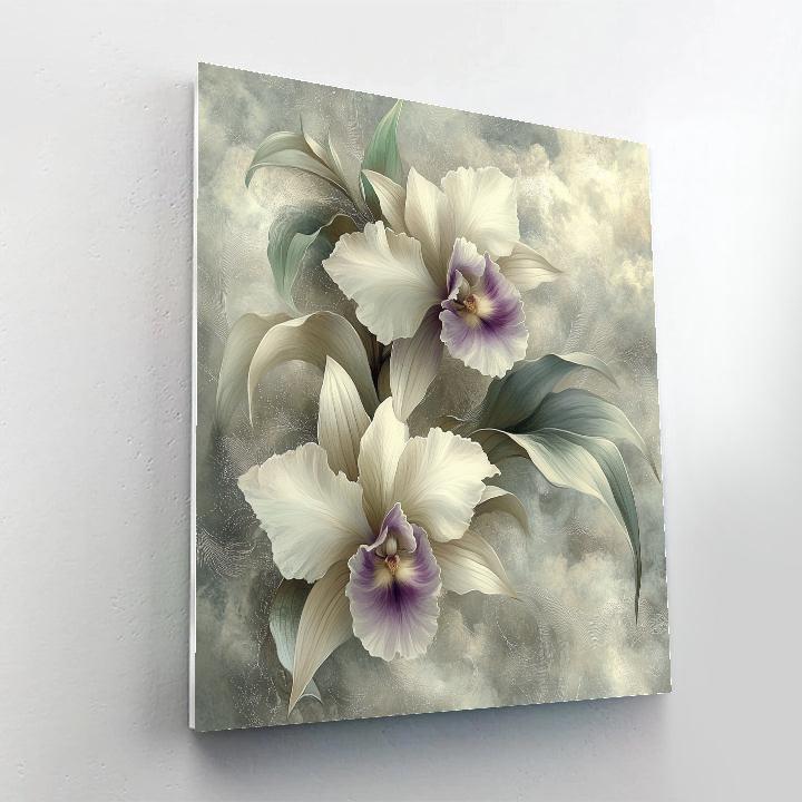 Leonardo Da Vinci Inspired Nebula Garden Of Orchids Number painting