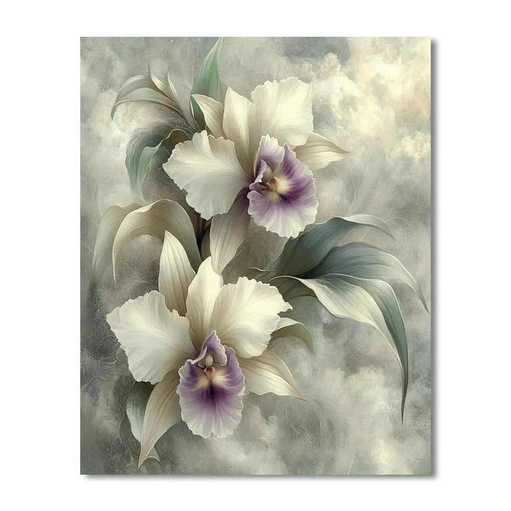Leonardo Da Vinci Inspired Nebula Garden Of Orchids Number painting