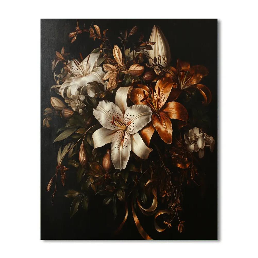 Caravaggio Inspired Nocturne Of Withering Botanics DIY paint by numbers