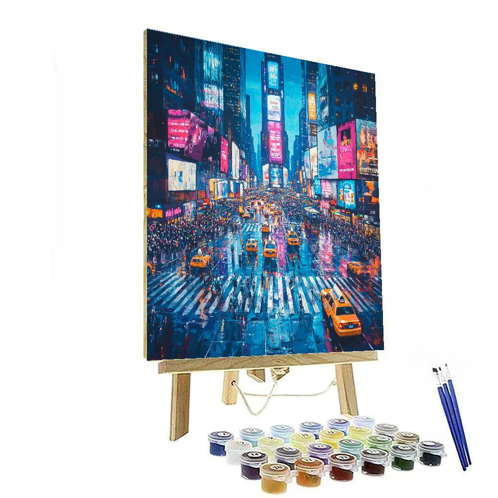 Neon Rush At Shibuya Crossing Tokyo Japan Numbered painting kits