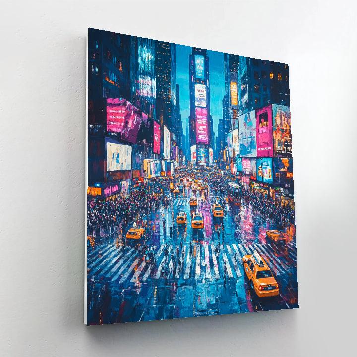 Neon Rush At Shibuya Crossing Tokyo Japan Numbered painting kits