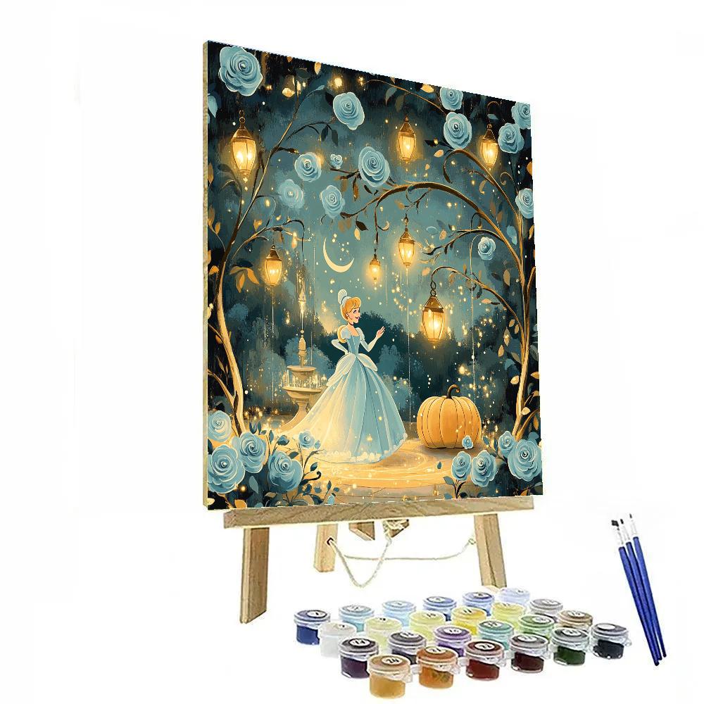 Cinderella Moonlit Garden Lanterns Disney Inspired paint by numbers