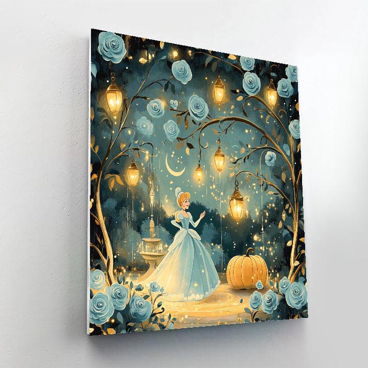 Cinderella Moonlit Garden Lanterns Disney Inspired paint by numbers