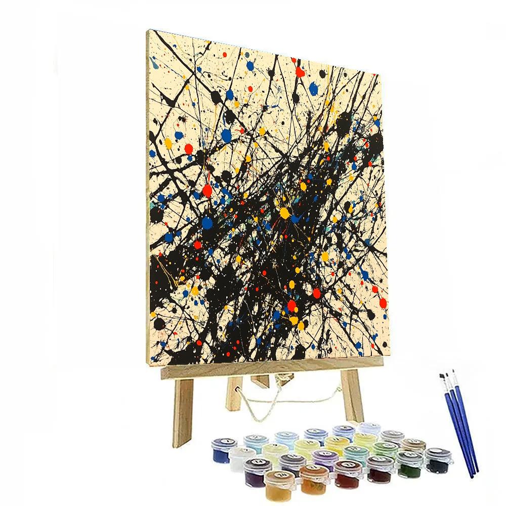 Jackson Pollock Inspired Equinox Tempest Lattice Painting by numbers kit