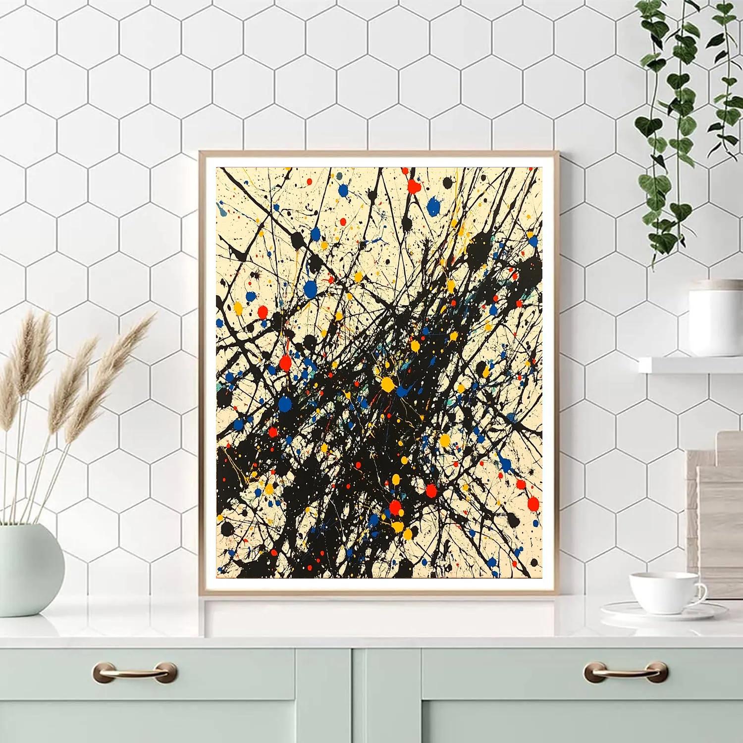 Jackson Pollock Inspired Equinox Tempest Lattice Painting by numbers kit