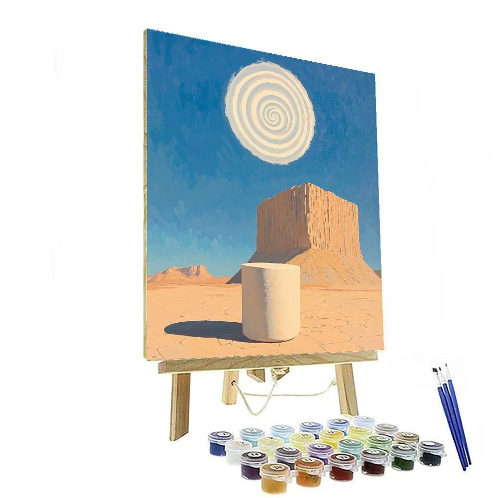Georgia O Keeffe Inspired Sun Bleached Bone And Spiral Cloud Over Mesa Paint by numbers kits