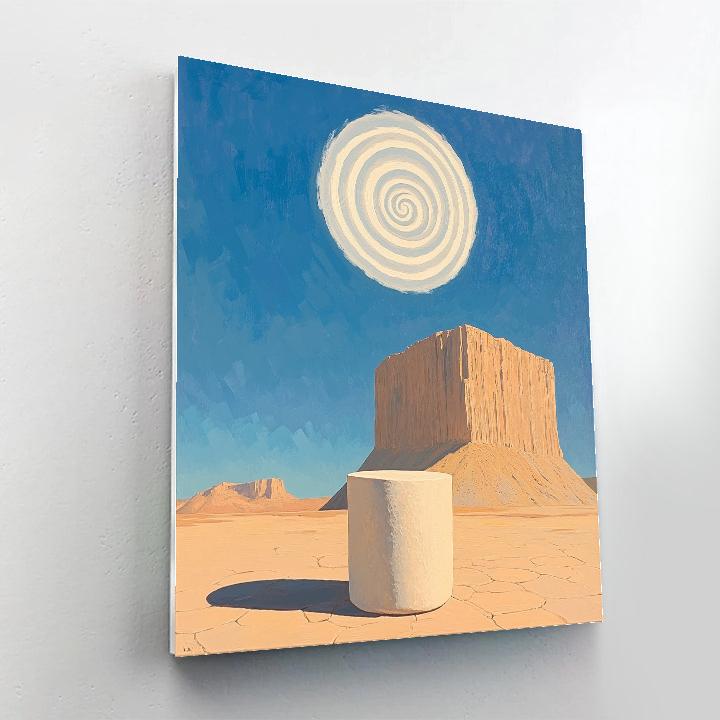 Georgia O Keeffe Inspired Sun Bleached Bone And Spiral Cloud Over Mesa Paint by numbers kits