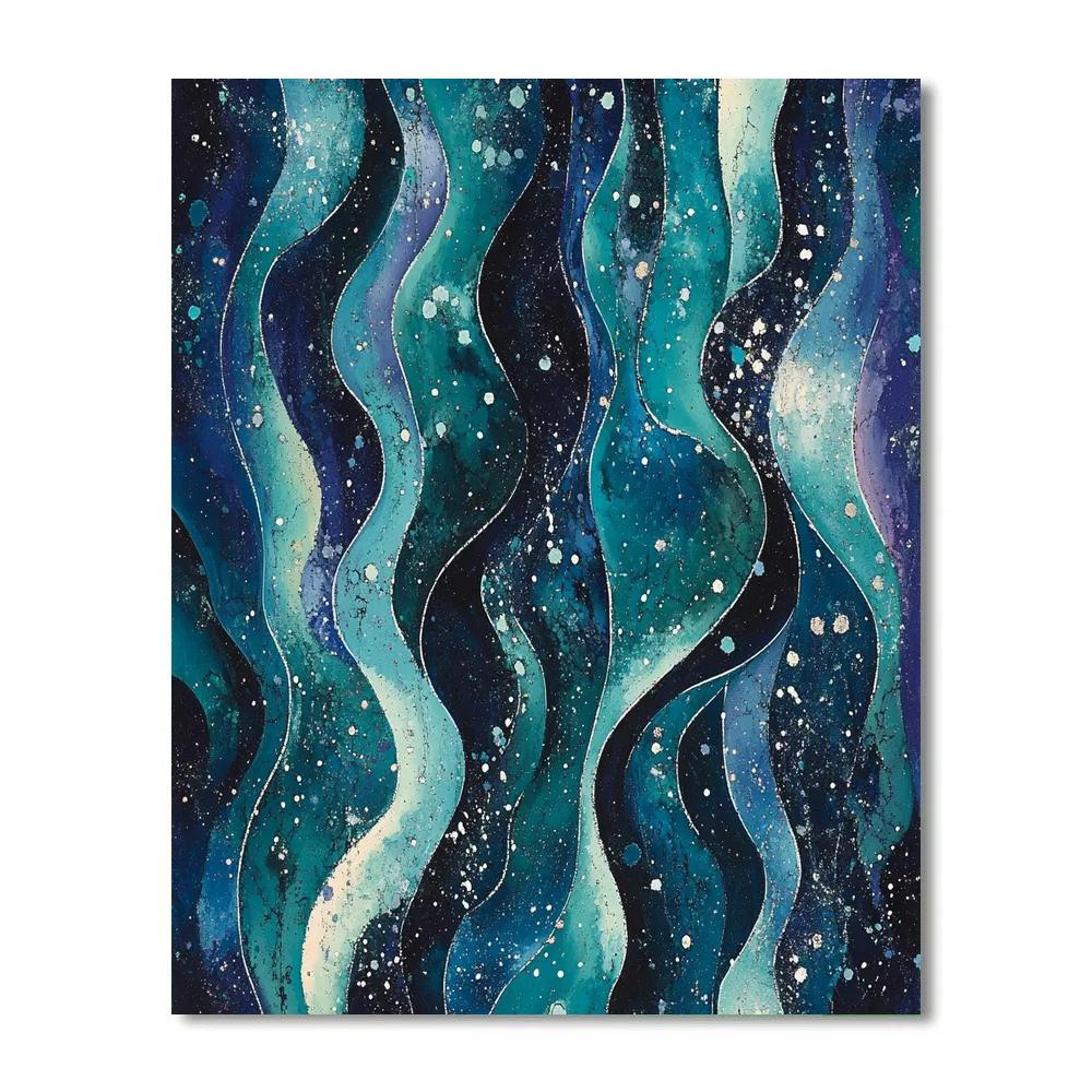 Jackson Pollock Inspired Aurora Silt Resonance paint by color