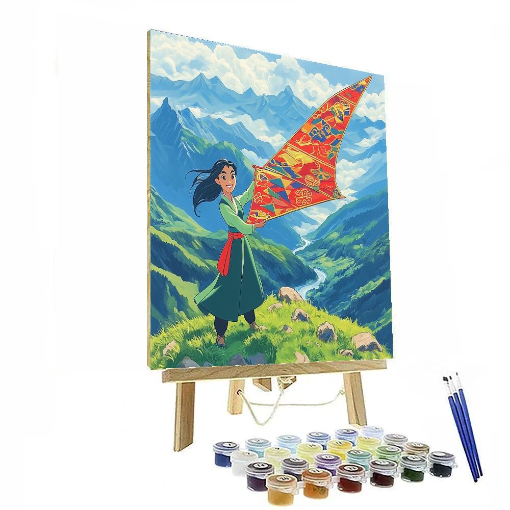 Mulan Mountain Wind Glider Disney Inspired paint by number
