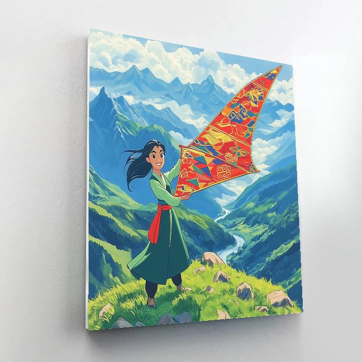 Mulan Mountain Wind Glider Disney Inspired paint by number