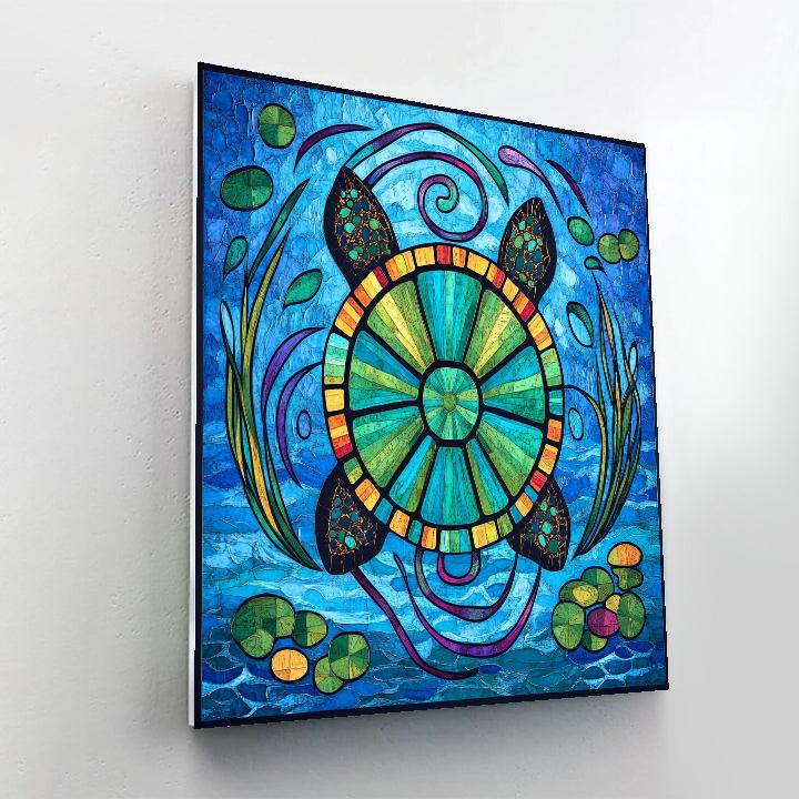 Norval Morrisseau Inspired Turtle Of The Starwater Springs Paint by numbers art