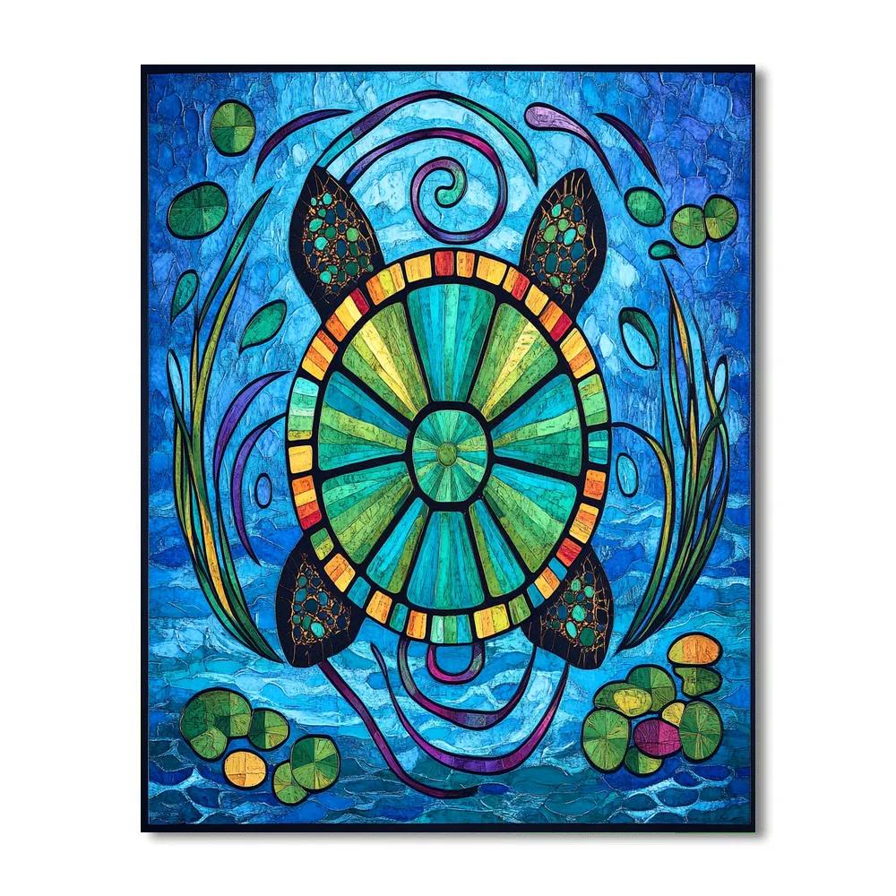 Norval Morrisseau Inspired Turtle Of The Starwater Springs Paint by numbers art