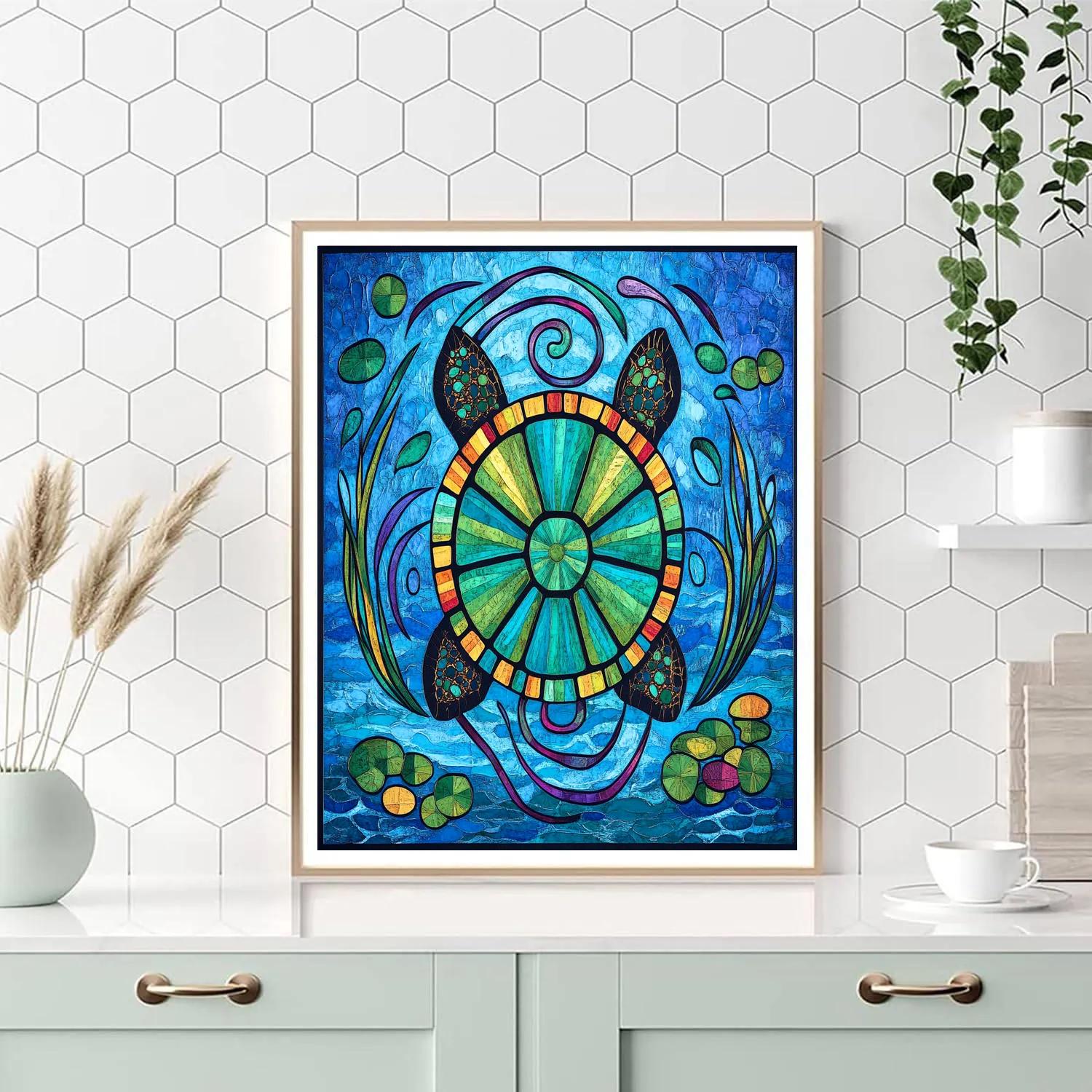 Norval Morrisseau Inspired Turtle Of The Starwater Springs Paint by numbers art