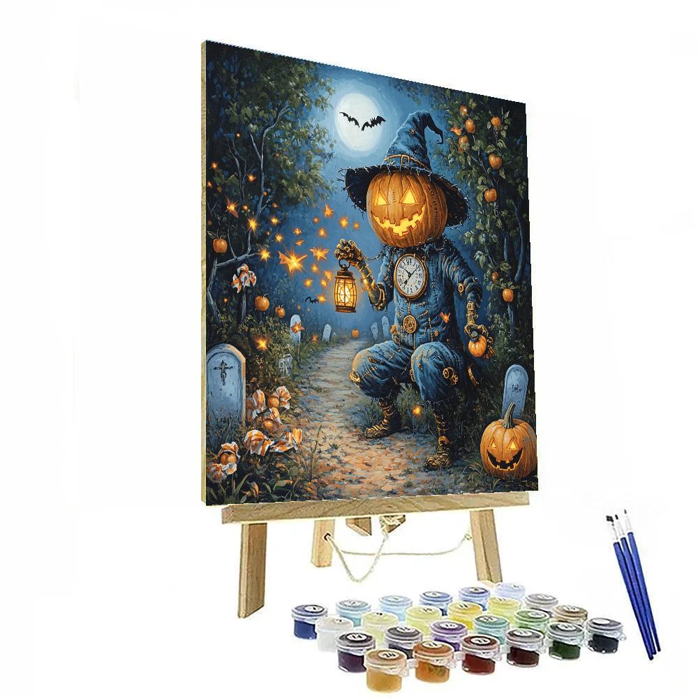 Clockwork Orchard In Spooky Bloom Number painting