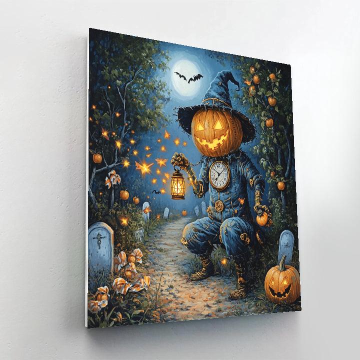 Clockwork Orchard In Spooky Bloom Number painting