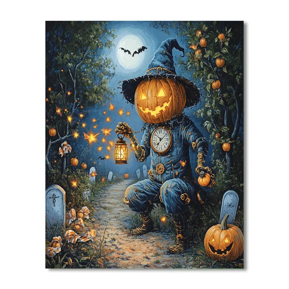 Clockwork Orchard In Spooky Bloom Number painting