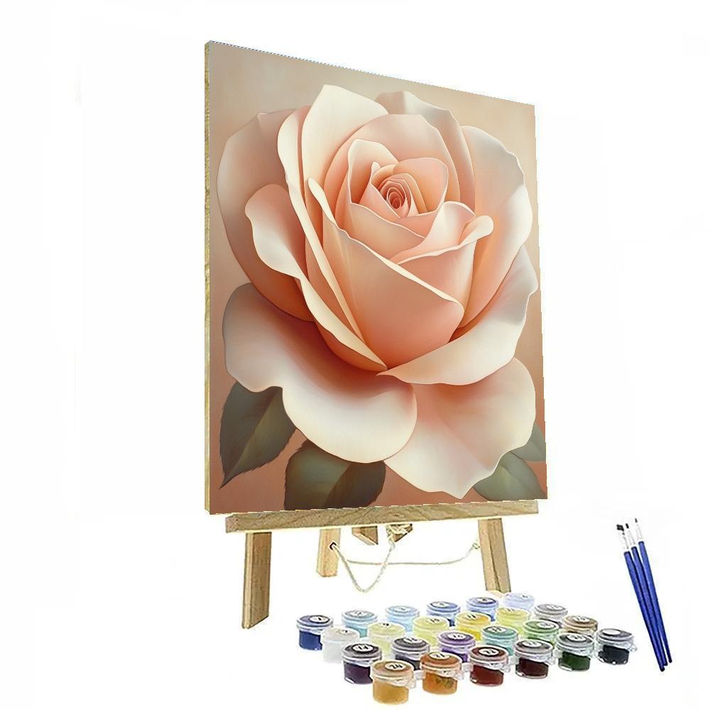 Georgia OKeeffe Inspired Desert Rose Closeup paint by numbers