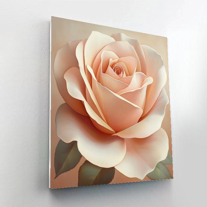 Georgia OKeeffe Inspired Desert Rose Closeup paint by numbers