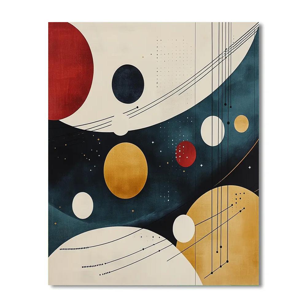 Wassily Kandinsky Inspired Abstract Symphony Of Planets Paint by numbers art