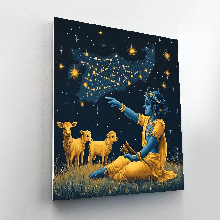 Krishna In The Constellation Cowherd Map paint by numbers