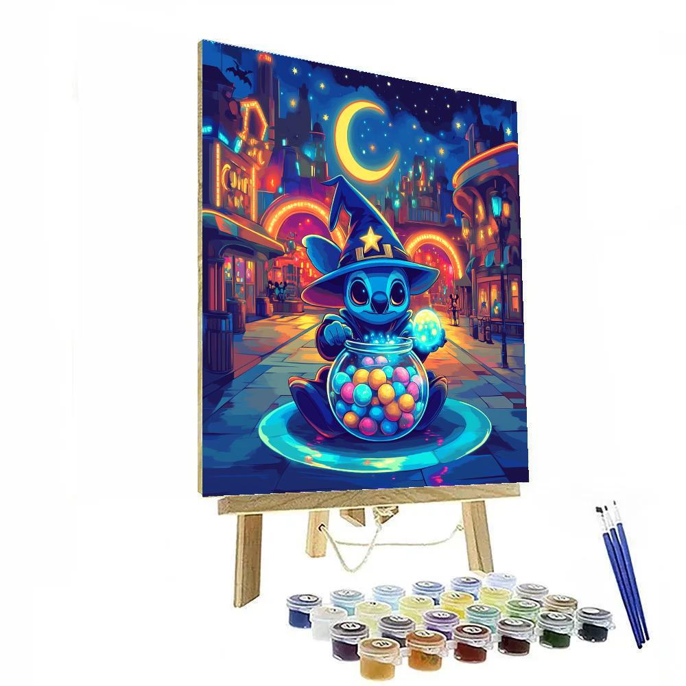 Stitch And Zero Gravity Candy Cauldron In Tomorrowland DIY paint by numbers