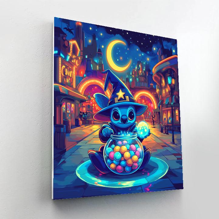 Stitch And Zero Gravity Candy Cauldron In Tomorrowland DIY paint by numbers