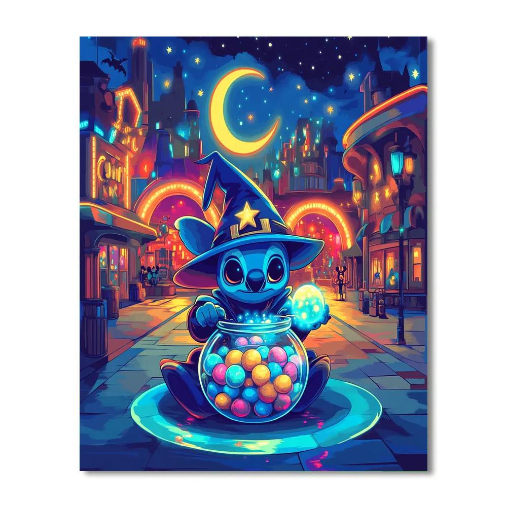 Stitch And Zero Gravity Candy Cauldron In Tomorrowland DIY paint by numbers