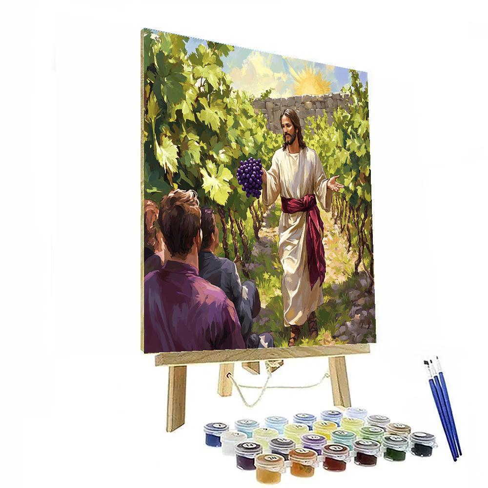 Jesus In A Vineyard Of Parables Numbered painting kits