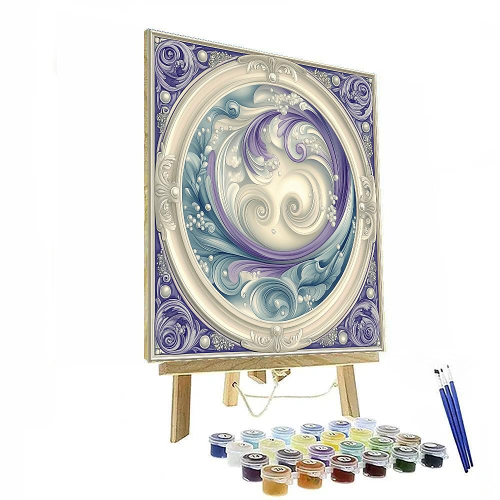 Alphonse Mucha Inspired Nebula Garden Of Silent Tides paint by numbers