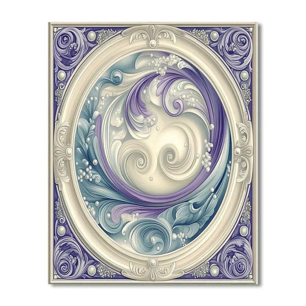 Alphonse Mucha Inspired Nebula Garden Of Silent Tides paint by numbers