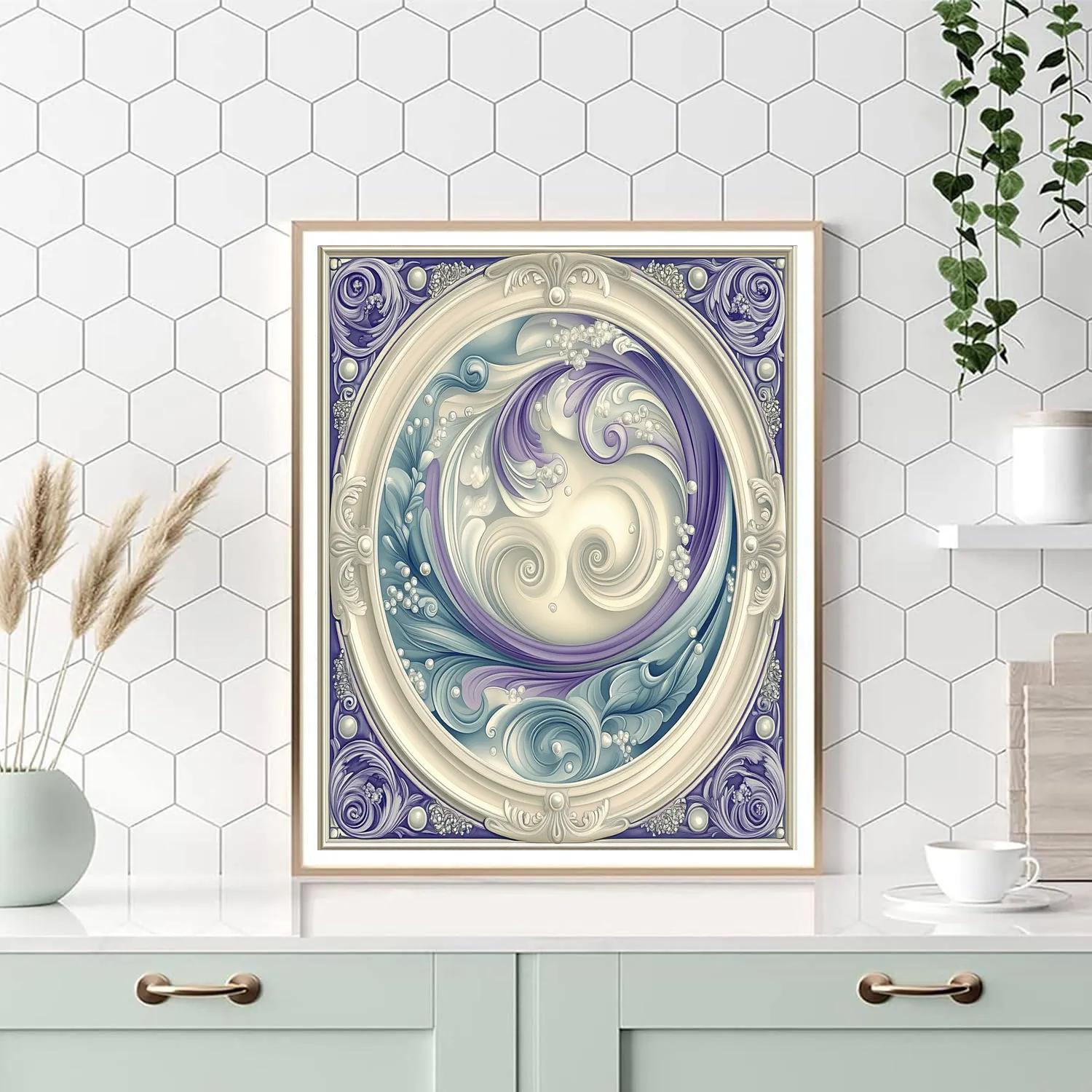 Alphonse Mucha Inspired Nebula Garden Of Silent Tides paint by numbers