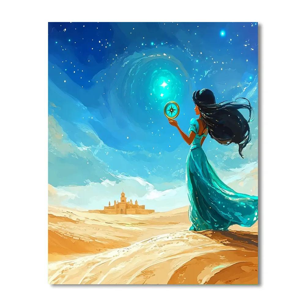 Jasmine Desert Sky Compass Disney Inspired Numbered painting kits