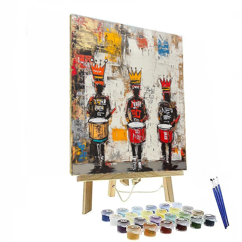 Jean Michel Basquiat Inspired Street Festival Parade DIY paint by numbers