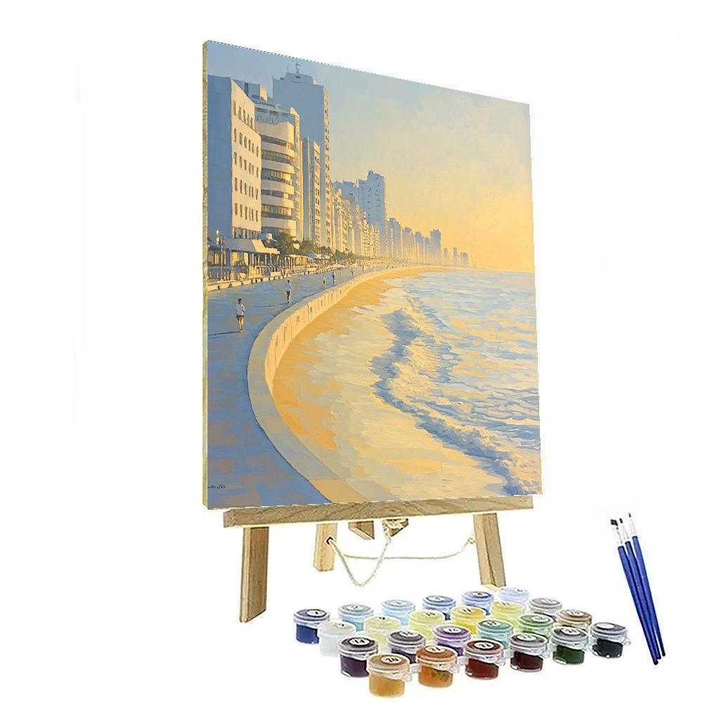 Art Deco Sunrise At Marine Drive Mumbai India paint by color