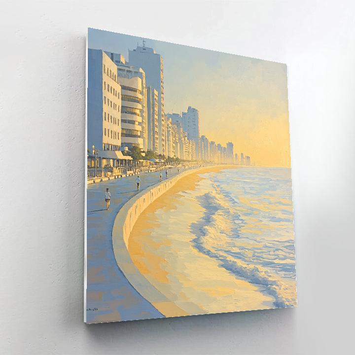 Art Deco Sunrise At Marine Drive Mumbai India paint by color