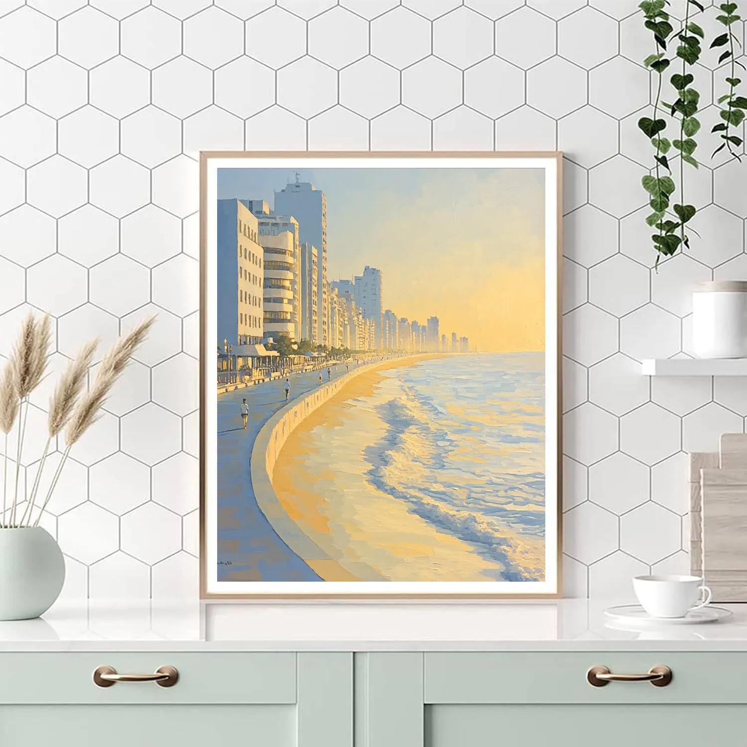 Art Deco Sunrise At Marine Drive Mumbai India paint by color