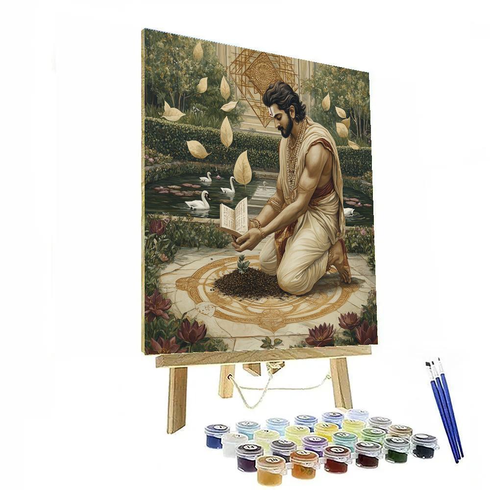 Brahma Script Garden Of Living Vedas paint by color