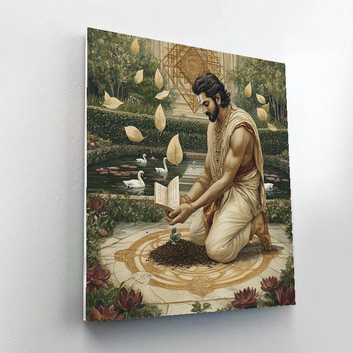 Brahma Script Garden Of Living Vedas paint by color