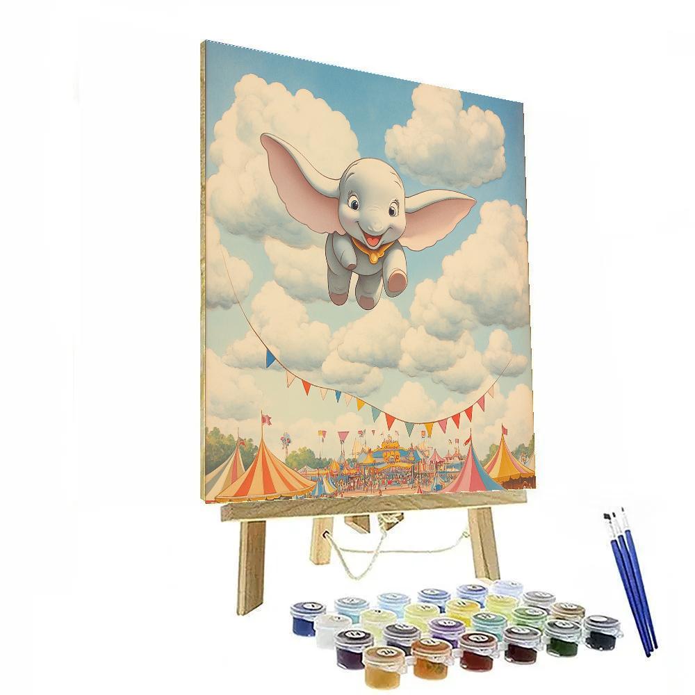 Dumbo Cloud Hoop Parade Disney Inspired DIY paint by numbers
