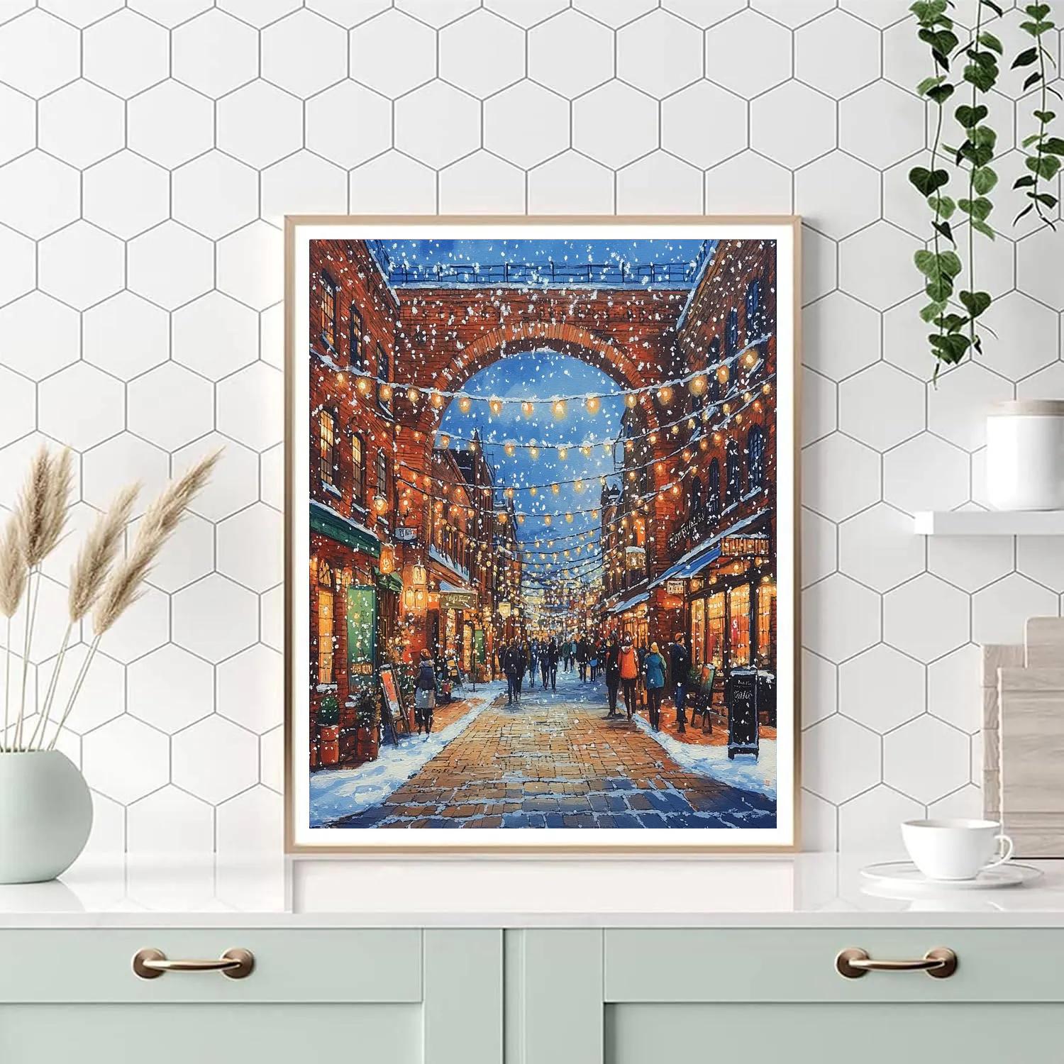 Brick Arches And Street Art At Distillery District Toronto Canada paint by color