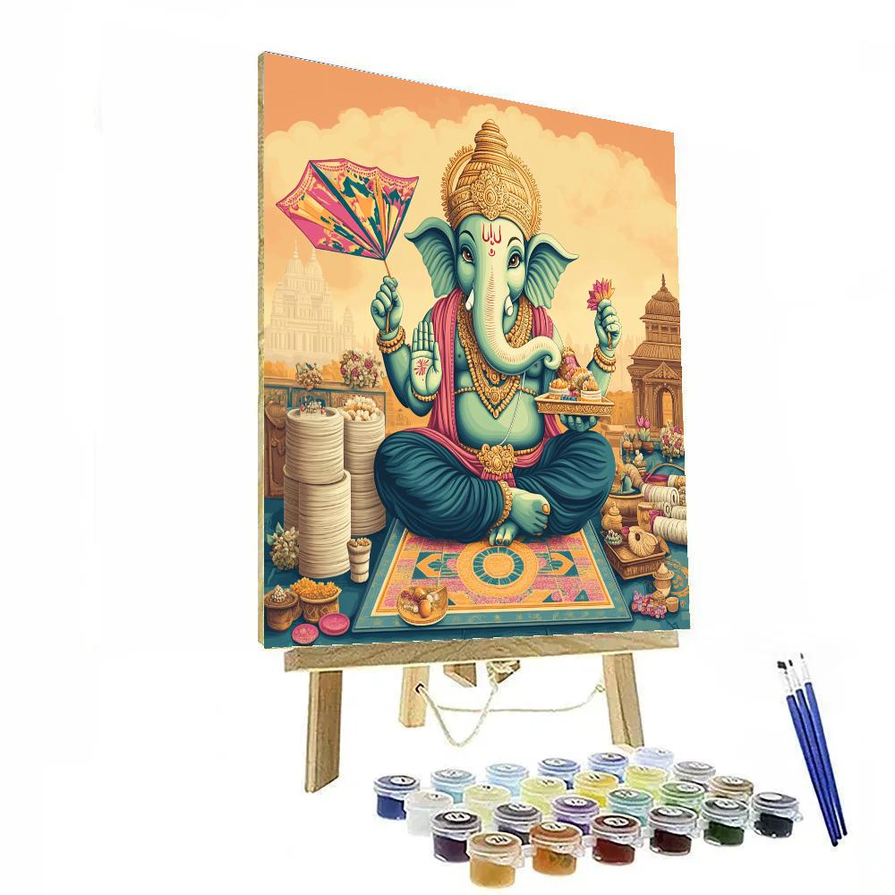 Kite Workshop With Ganesha At Dawn paint by numbers
