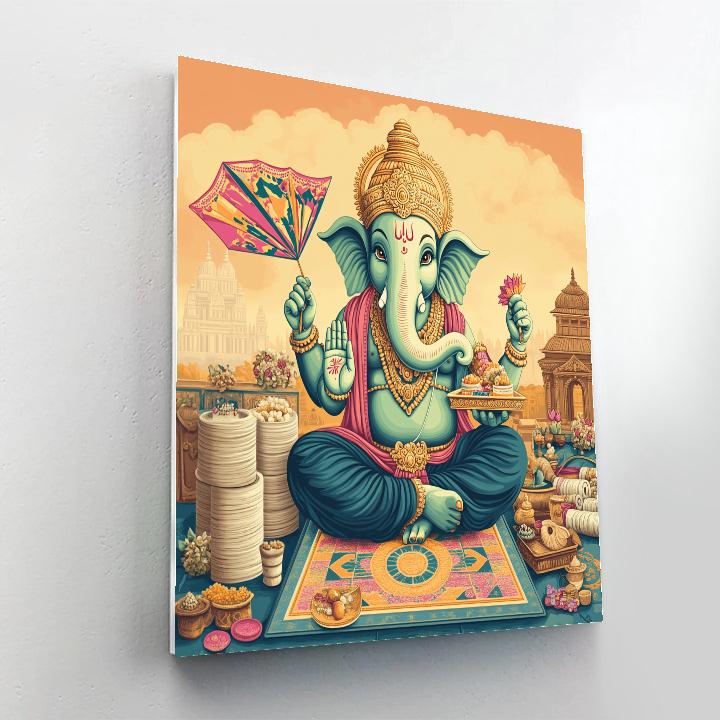 Kite Workshop With Ganesha At Dawn paint by numbers