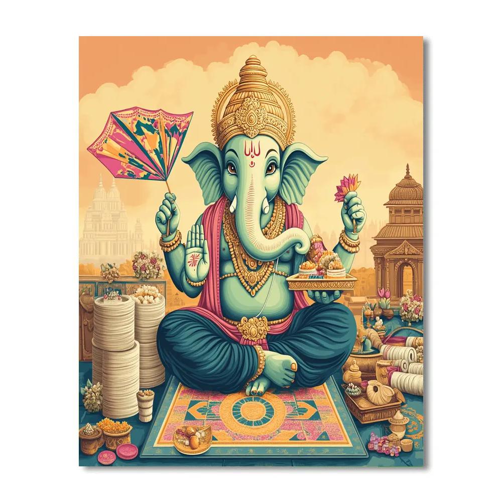 Kite Workshop With Ganesha At Dawn paint by numbers