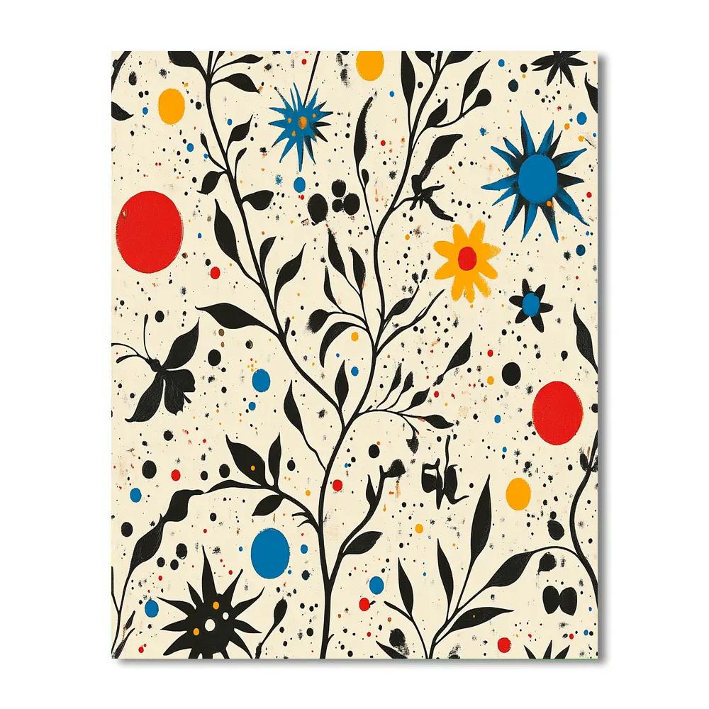 Joan Miró Inspired Playful Garden Constellations Numbered painting kits