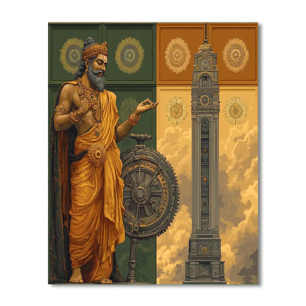 Brahma Clocktower Of Cycles And Seasons DIY paint by numbers