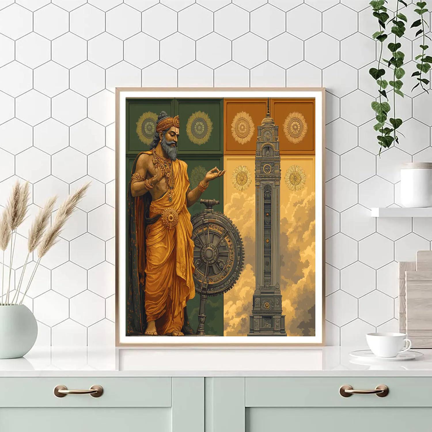 Brahma Clocktower Of Cycles And Seasons DIY paint by numbers