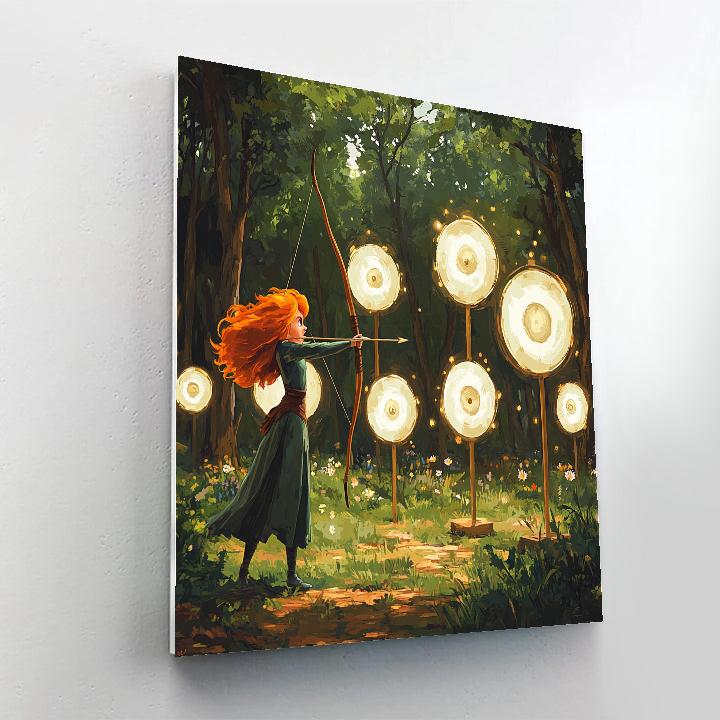 Merida Forest Archery Moon Targets Disney Inspired Numbered painting kits